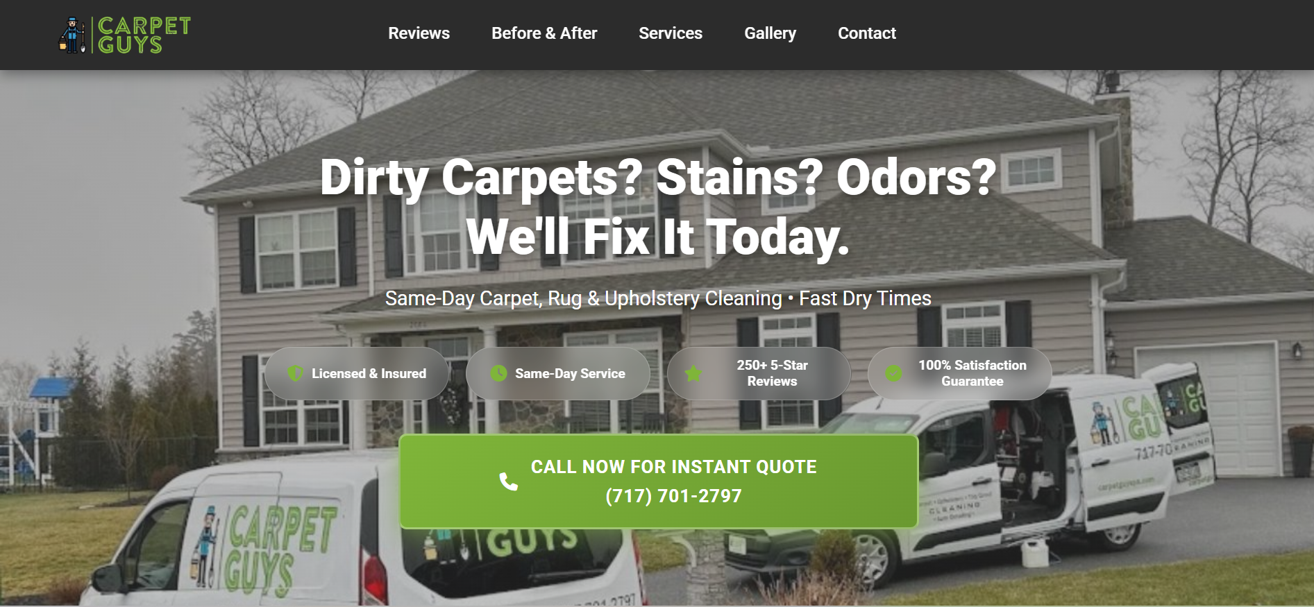 Carpet Guys PA website preview